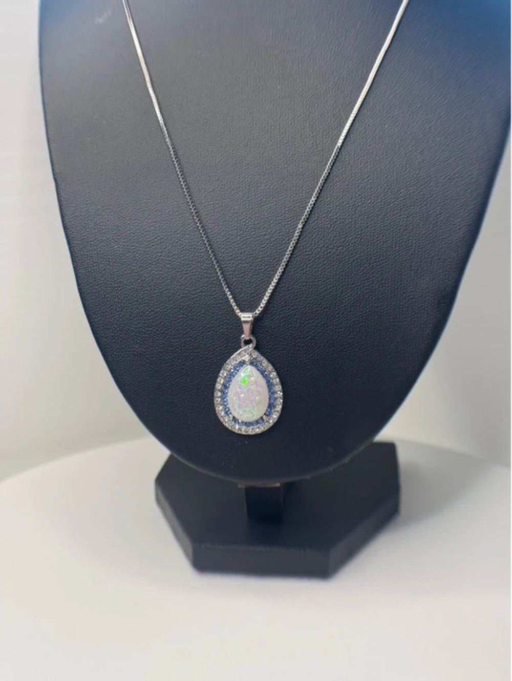 16-18” blingy necklace, silver tone